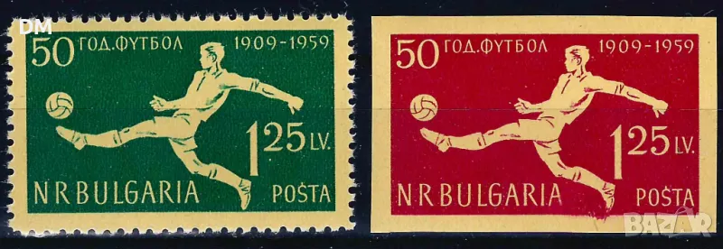 България 1959 - футбол MNH, снимка 1