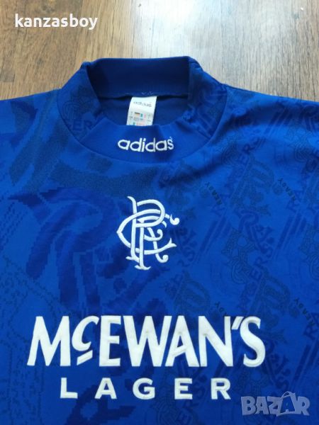 ADIDAS VINTAGE GLASGOW RANGERS SCOTTISH 1994/1996 HOME - ретро футболна тениска Л, снимка 1