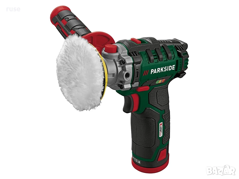 НОВА! Акумулаторна полираща машина Parkside PAAP 12 + батерия + зарядно, снимка 1