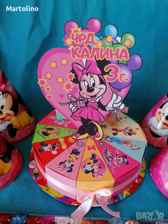 Картонена торта Мини Маус, снимка 1