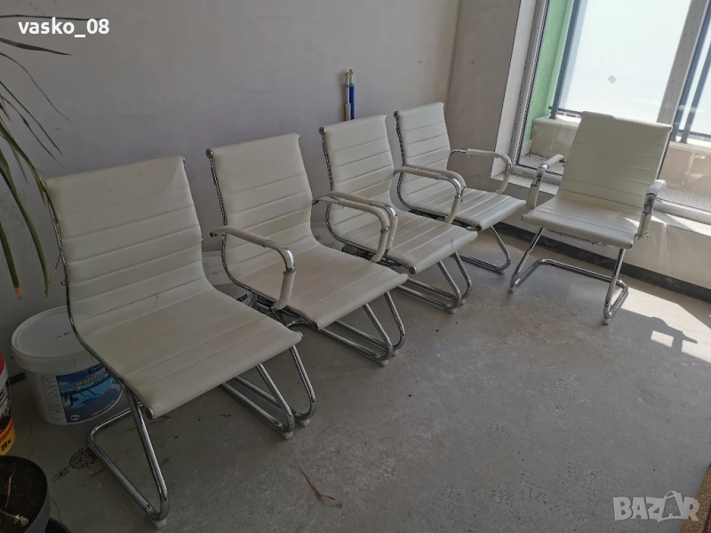 5 броя посетителски офис столове , снимка 1