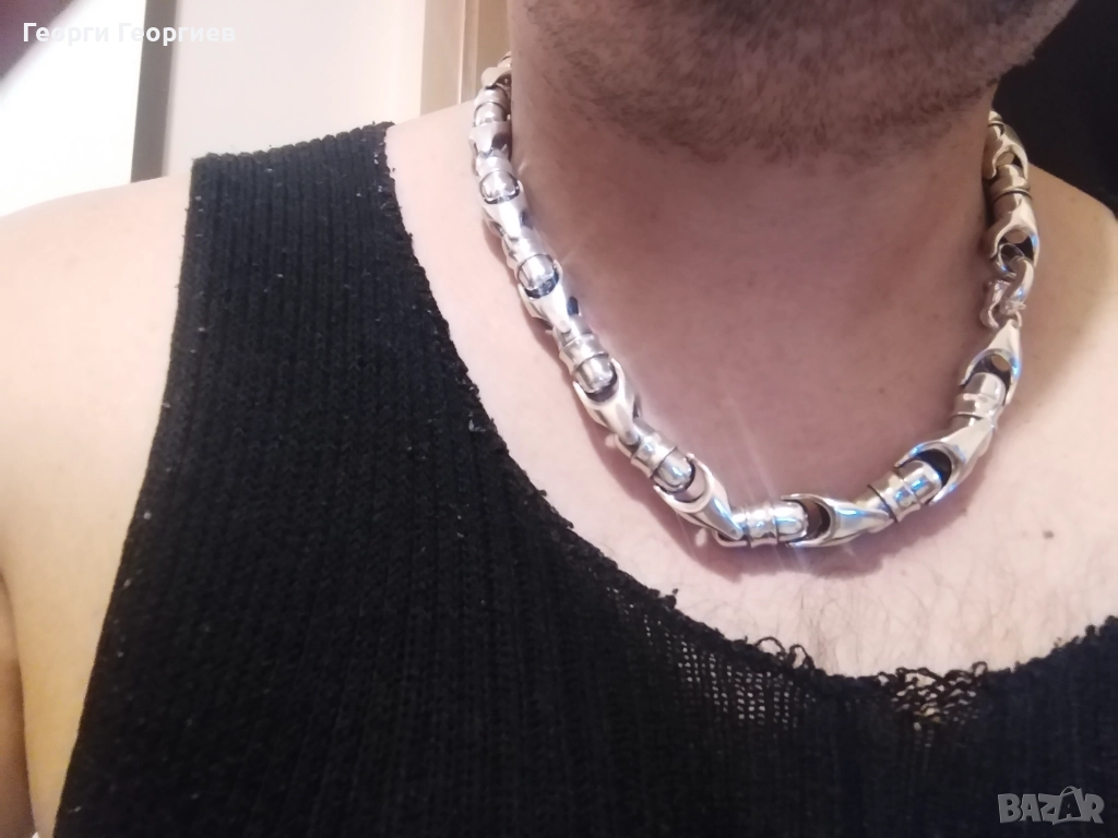 Ланец капсула 174 грама.срвбро 925, снимка 1