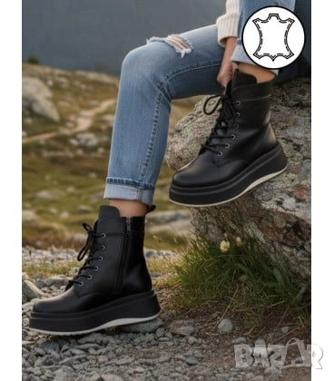 Дамски боти естествена кожа, снимка 1