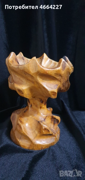 Уникален дървен бокал, снимка 1