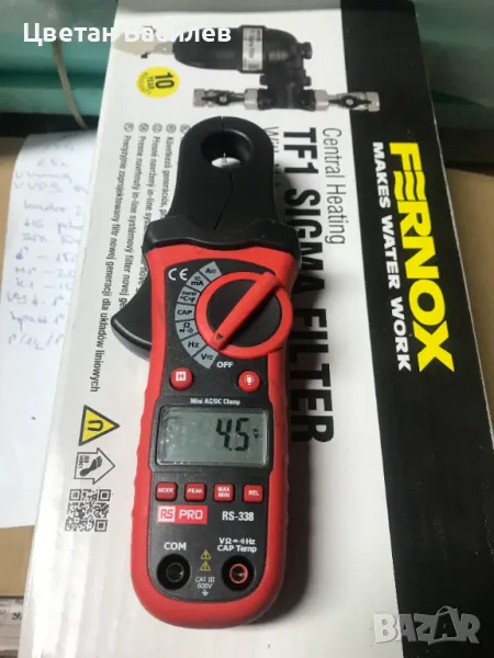 RS PRO Clamp Meter, 80A dc, Max Current 80A ac CAT III 600V, снимка 1