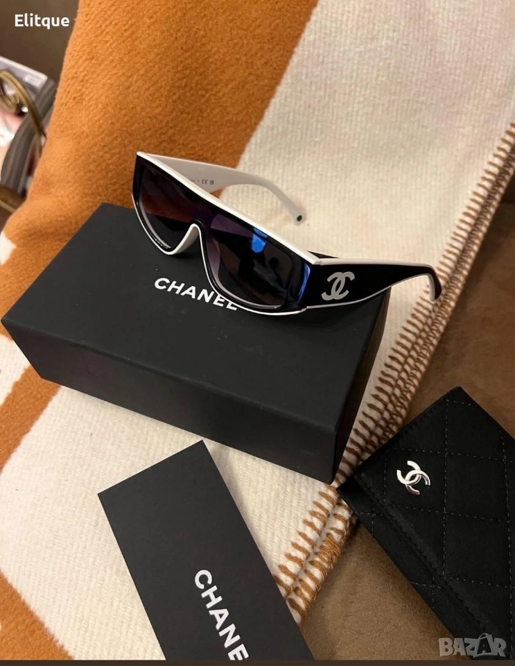 очила с черен обикновен калъф и ув защита chanel , снимка 1