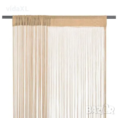 vidaXL Пердета ресни, 2 бр, 140x250 см, бежови(SKU:132405, снимка 1