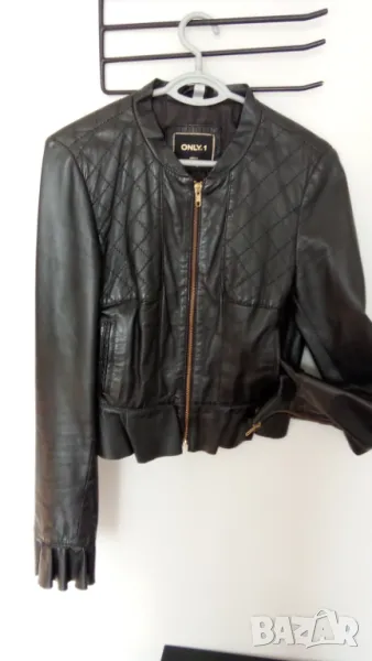 Дамско кожено яке от естествена кожа ONLY., снимка 1