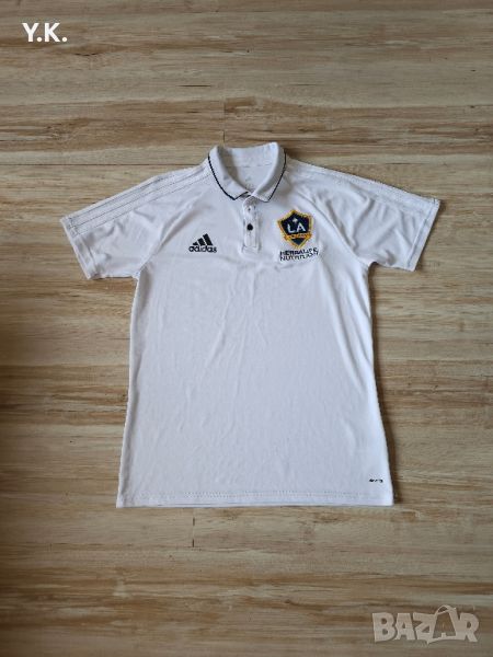 Оригинална мъжка тениска с яка Adidas Climalite x LA Galaxy, снимка 1