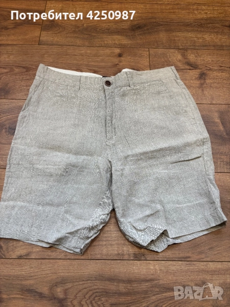 Мъжки ленени бермуди, снимка 1