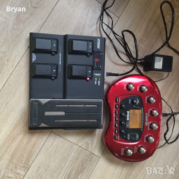 Line 6 pod X3, pod 2.0, pod XT, Pod HD, Pod X3 Live+ FBV express процесор за китара и контролер, снимка 1
