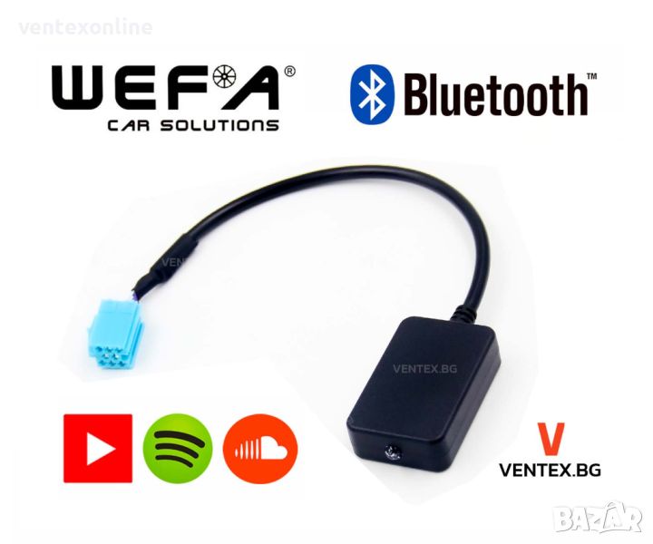 WEFA Bluetooth чейнджър за Fiat Punto, Panda, Bravo, Stilo блутут за фиат от 1995 до 2011 година, снимка 1