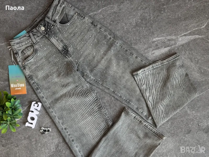 Дамски дънки с камъни , снимка 1