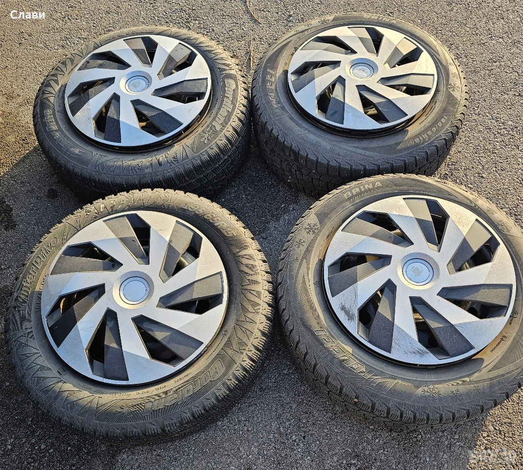 Джанти 15 5х100 ЕТ 38 Цо. 57.1 с гуми 195/65/15, снимка 1