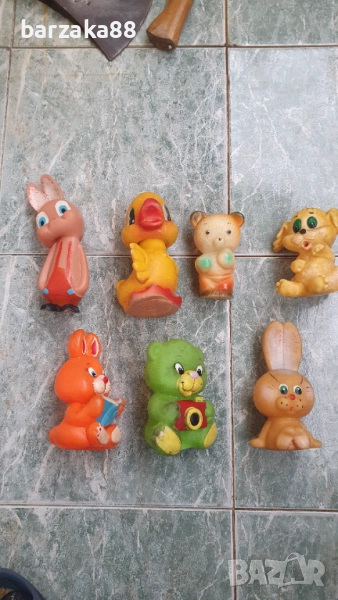 Стари гумени играчки 7 броя, снимка 1