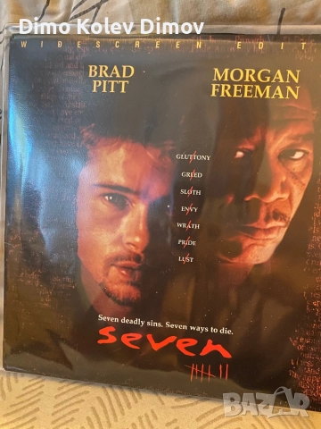 “Seven” Laserdisc, Brad Pitt, Morgan Freeman, снимка 4 - Други жанрове - 51467094