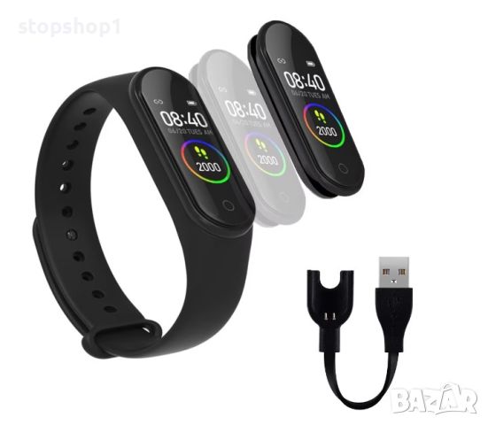 Смарт часовник M4 Band, Bluetooth, Sport smartwatch M4, Smart bracelet, фитнес гривна, снимка 2 - Смарт часовници - 46082027
