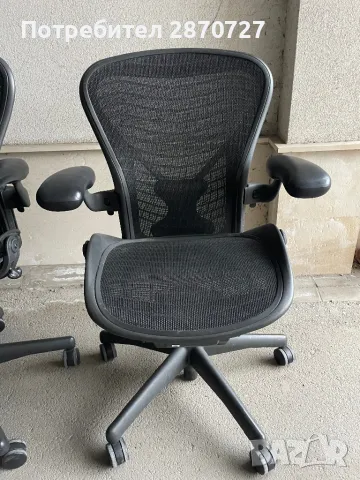 Ергономичен офис стол Herman Miller Aeron, снимка 7 - Столове - 44990300