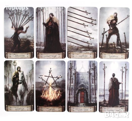 Tаро карти: Runic Tarot & Heaven and Earth Tarot & Tarot de la Nuit, снимка 6 - Карти за игра - 33814222