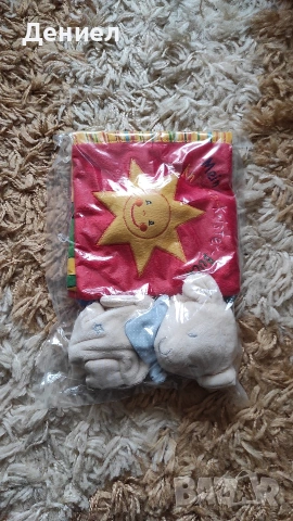 BABY Rück&Spiel Бебешка мека книжка + Бебешка играчка Агънце