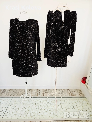 най-новите модели къси рокли с пайети, снимка 2 - Рокли - 52606345