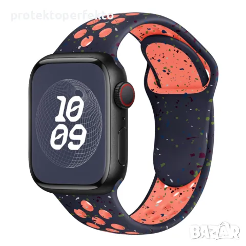 Силиконова каишка Apple Watch Ultra – 49mm, 45, 44, 42  Blue Flame Синя, снимка 2 - Смарт часовници - 48281967