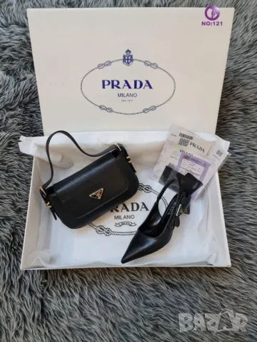 дамски обувки на ток и чанта prada, снимка 2 - Чанти - 46927911