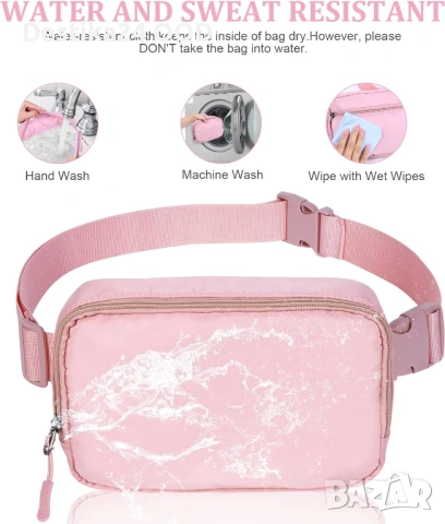 Спортна чантичка за кръста / през рамо – водоустойчива, компактна, снимка 5 - Чанти - 53727297