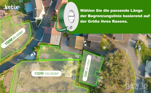 150 м граничен кабел за роботизирана косачка за трева, снимка 5 - Градинска техника - 53569965