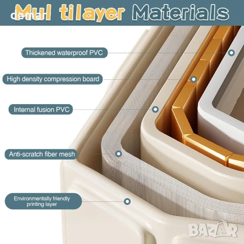 Сгъваема бебешка вана с тапа за източване, 75 × 45 см с неплъзгаща се основа, снимка 3 - Други стоки за дома - 53944978