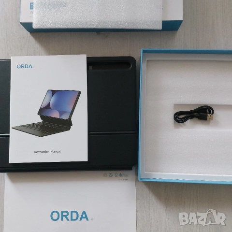 Професионален Магнитен Калъф с Клавиатура ORDA за Samsung Tab S10+/S9+/S8+/S7+ (12.4") | Тракпад, снимка 7 - Таблети - 53641744