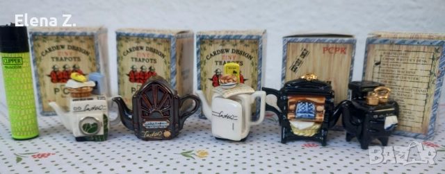 5 миниатюрни чайника Paul Cardew Tiny Teapots, снимка 2 - Колекции - 52798432