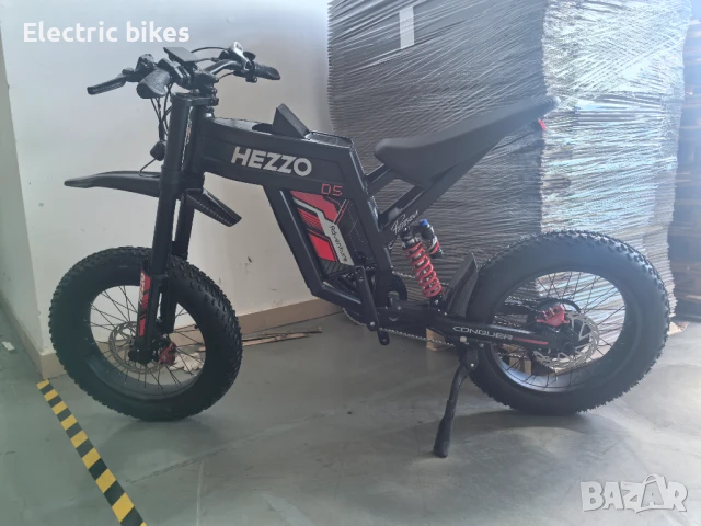 Електрически кросов велосипед HEZZO D5 – 3000W, 70 км/ч, 150 км пробег, снимка 7 - Велосипеди - 50835705