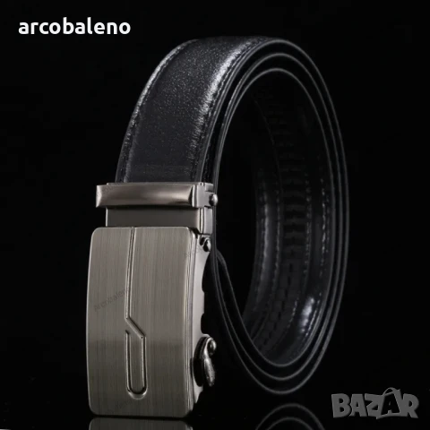 Мъжки кожени колани от изкуствена кожа с метална катарама 120см, 12 модела , снимка 10 - Колани - 51058285