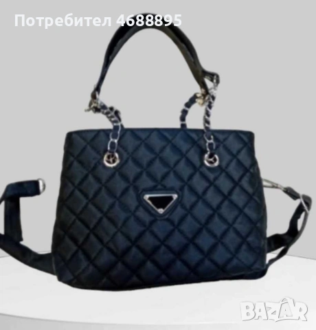 Стилна дамска ежедневна чанта с къса и дълга дръжка, снимка 3 - Чанти - 53898054