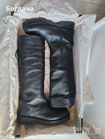 Черни ботуши Twinset, снимка 6 - Дамски ботуши - 53981515