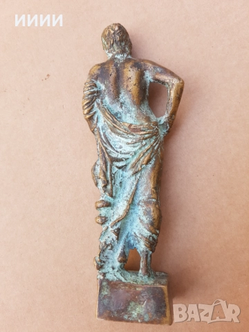 Бронзова пластика статуетка Асклепий 2, снимка 3 - Антикварни и старинни предмети - 52867639