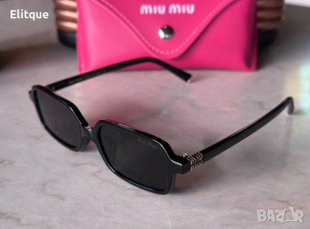 висококачествени очила с черен обикновен калъф и ув защита miu miu , снимка 2 - Слънчеви и диоптрични очила - 53461367