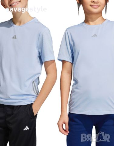 Детска тениска ADIDAS Sportswear Aeroready 3-Stripes Tee Blue Dawn, снимка 1 - Детски тениски и потници - 46202562