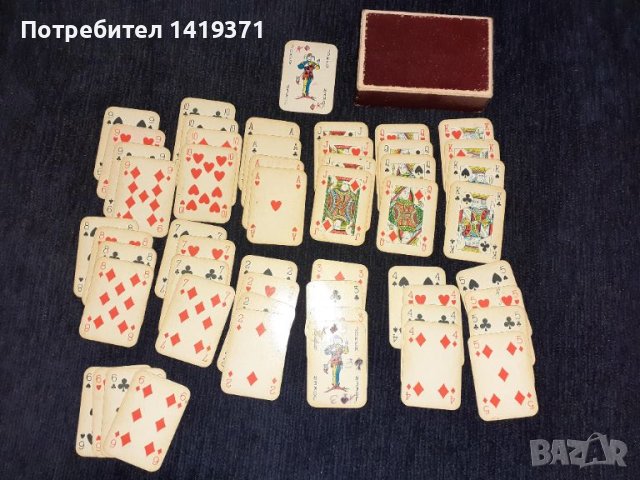 Малки ретро карти за игра 4,3х3 см, снимка 1 - Карти за игра - 45687958
