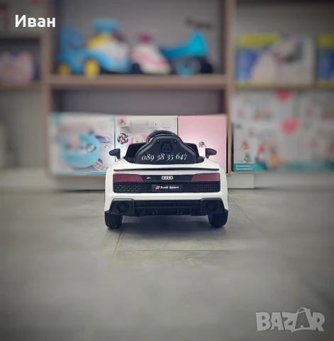 ТОП ЦЕНА!НОВО!Акумулаторна кола Audi R8 с 12V батерия,меки гуми,USB, снимка 7 - Детски велосипеди, триколки и коли - 51361741