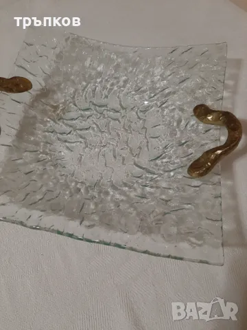 стъклена фруктиера ръчна изработка, снимка 7 - Декорация за дома - 50251844