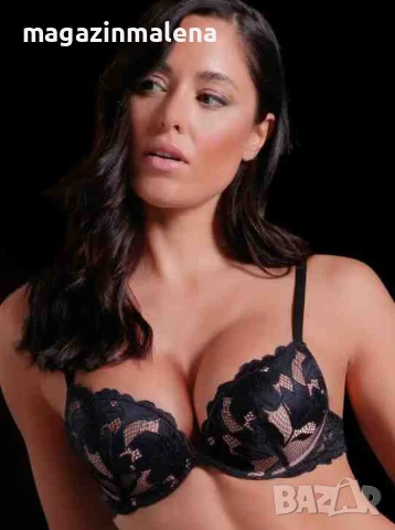 Love&bra 70B,80B,85B черен,телесен италиански супер пуш-ъп сутиен +2 РАЗМЕРА подплънки 