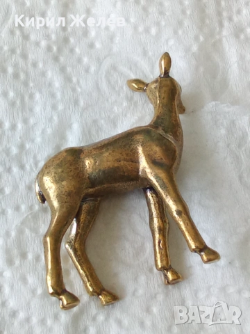 Бронзова фигурка на елен 35847, снимка 2 - Колекции - 54177684