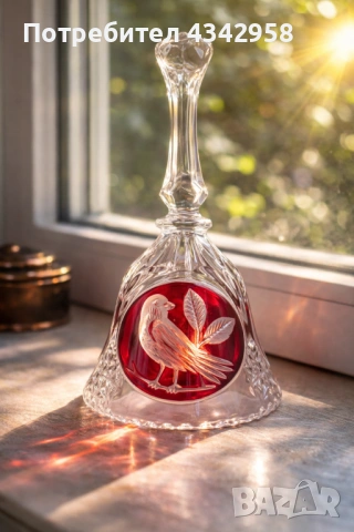 Hofbauer .Винтидж кристален звънец.Германия.1970-те, снимка 3 - Антикварни и старинни предмети - 53926511