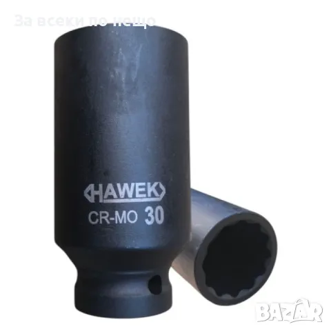 Комплект ударни вложки 1/2″ удължени 12-стенни (10 – 32 мм) 15 части HAWEK, снимка 3 - Други инструменти - 50366200