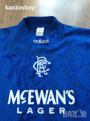 ADIDAS VINTAGE GLASGOW RANGERS SCOTTISH 1994/1996 HOME - ретро футболна тениска Л, снимка 1 - Тениски - 46813616