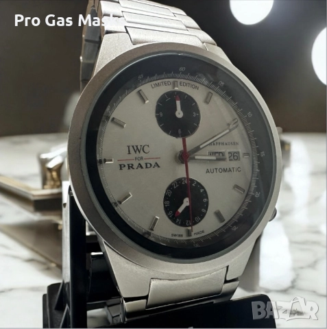 Автоматичен Часовник IWC Prada Оригинал Хронограф, снимка 2 - Мъжки - 52559795