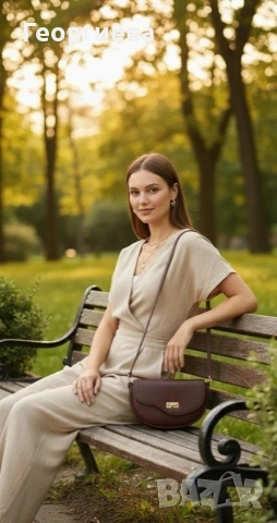 Дамска кафява чанта през рамо Slant — Нов сезон, специален дизайн, регулируема презрамка, снимка 2 - Чанти - 53261764