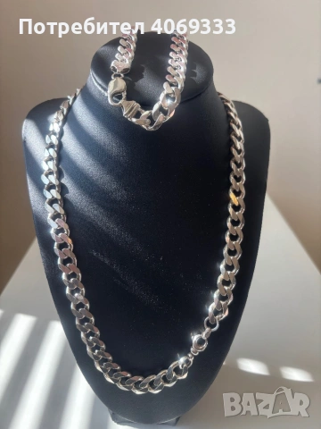 Сребърен ланец Панцер с Кръст , снимка 16 - Колиета, медальони, синджири - 53517388